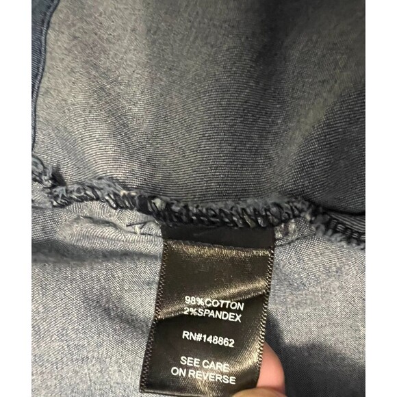 Torrid Denim Drawstring Waist Utility Jacket  4X  Chambray Denim Roll-Tab Sleeve - Picture 10 of 15